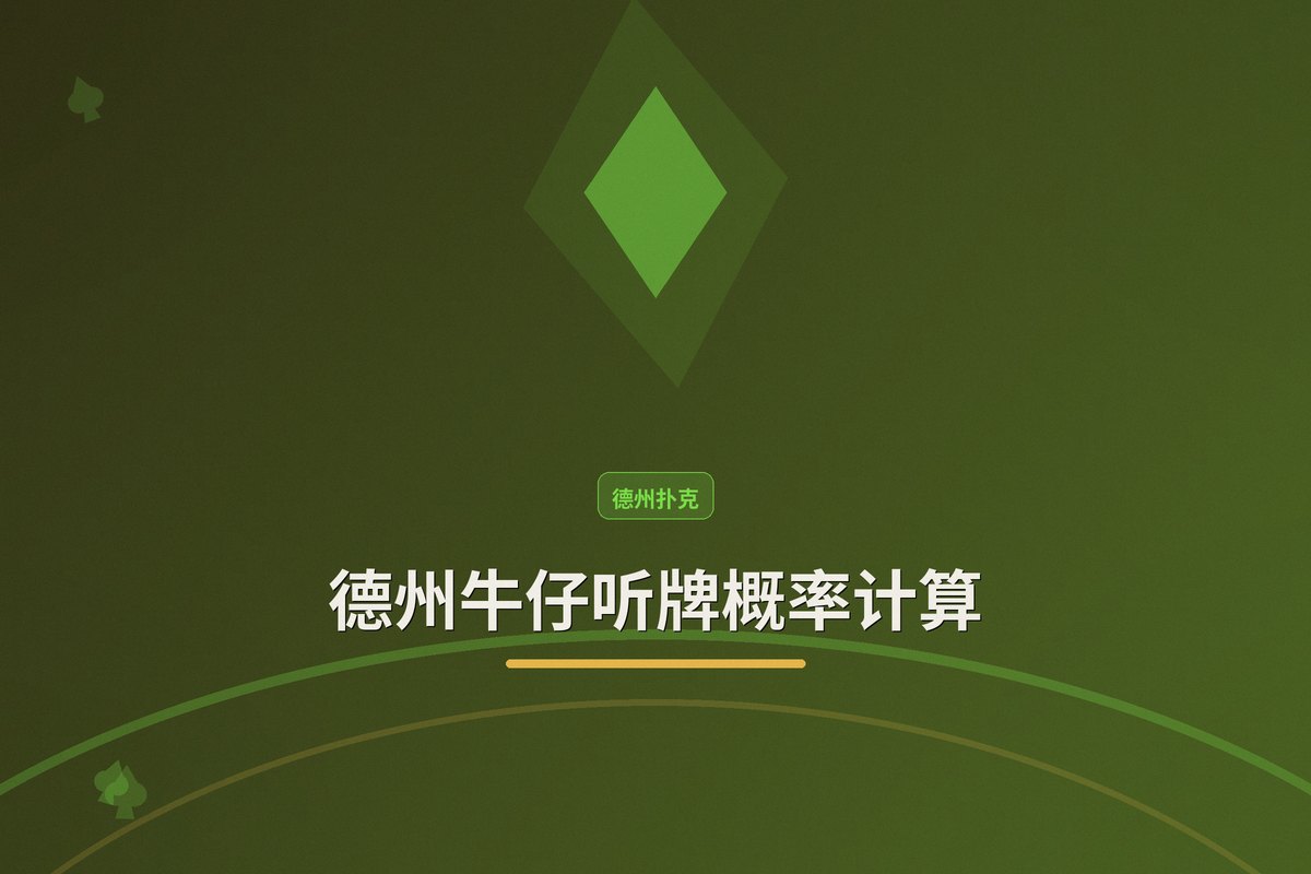 德州牛仔听牌概率计算：三个实用方法让你判断更准
