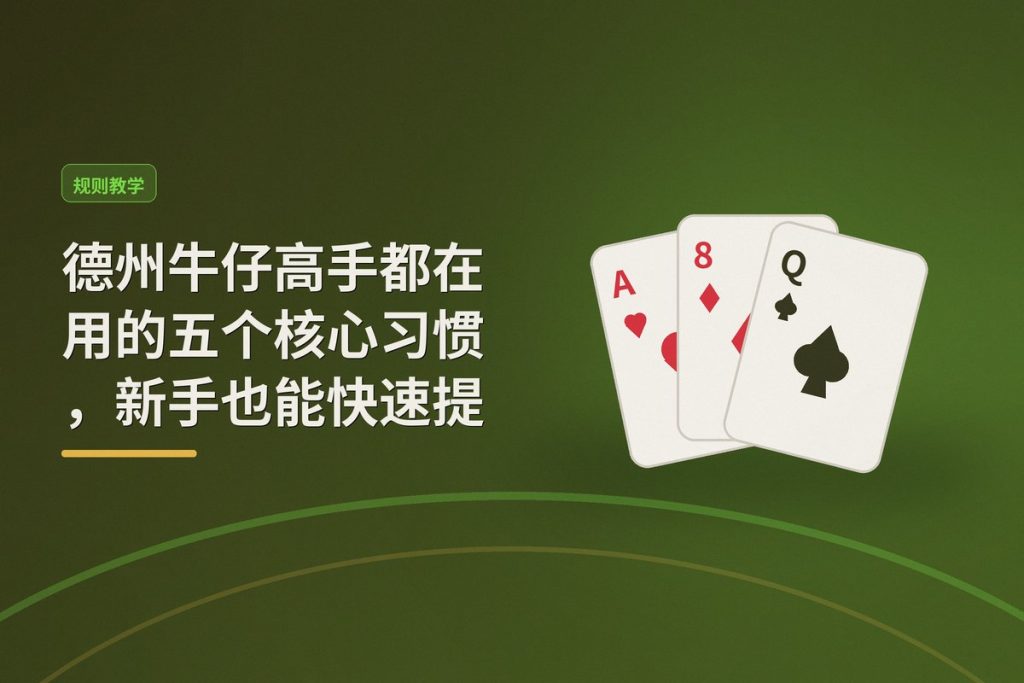德州牛仔高手都在用的五个核心习惯，新手也能快速提升