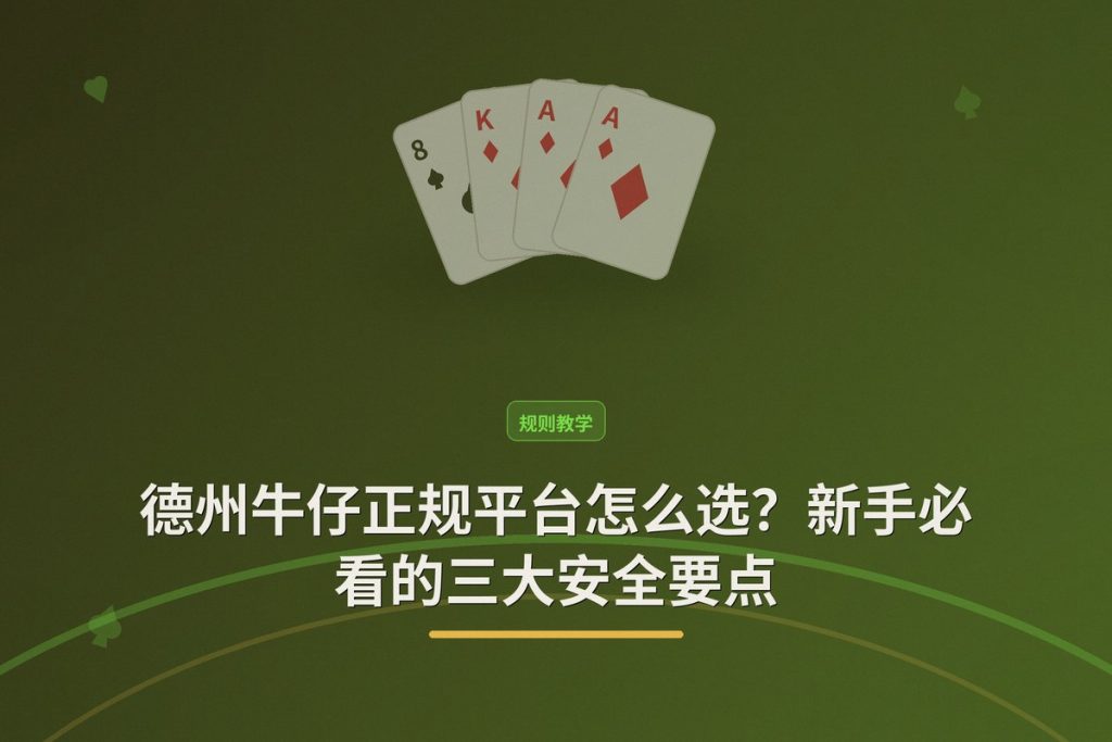 德州牛仔正规平台怎么选？新手必看的三大安全要点