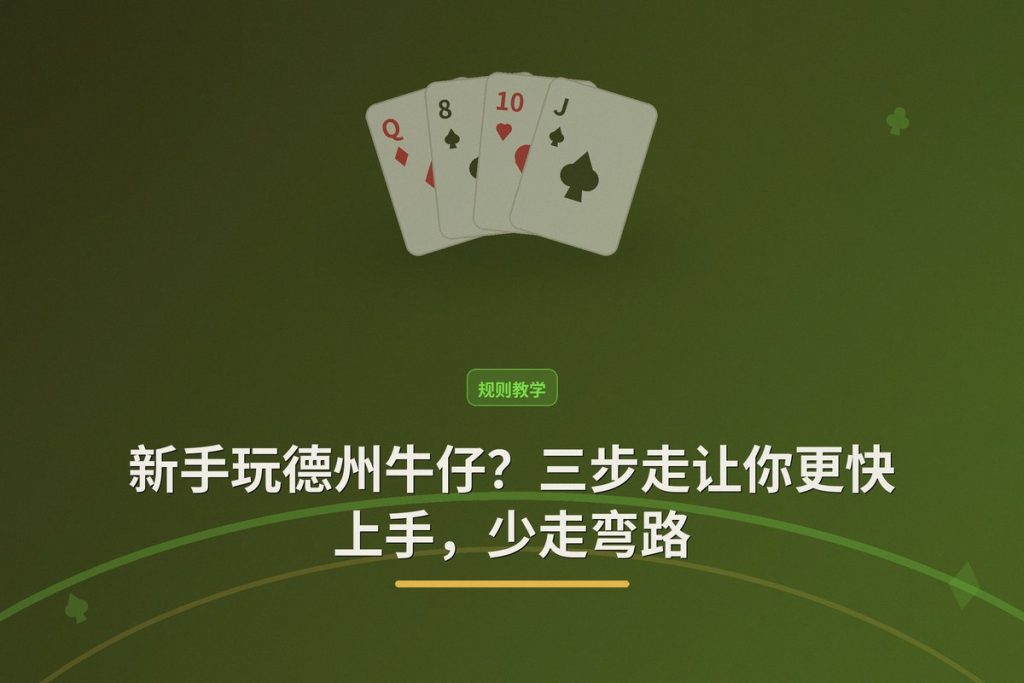 新手玩德州牛仔？三步走让你更快上手，少走弯路