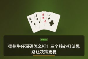 德州牛仔深码怎么打？三个核心打法思路让决策更稳