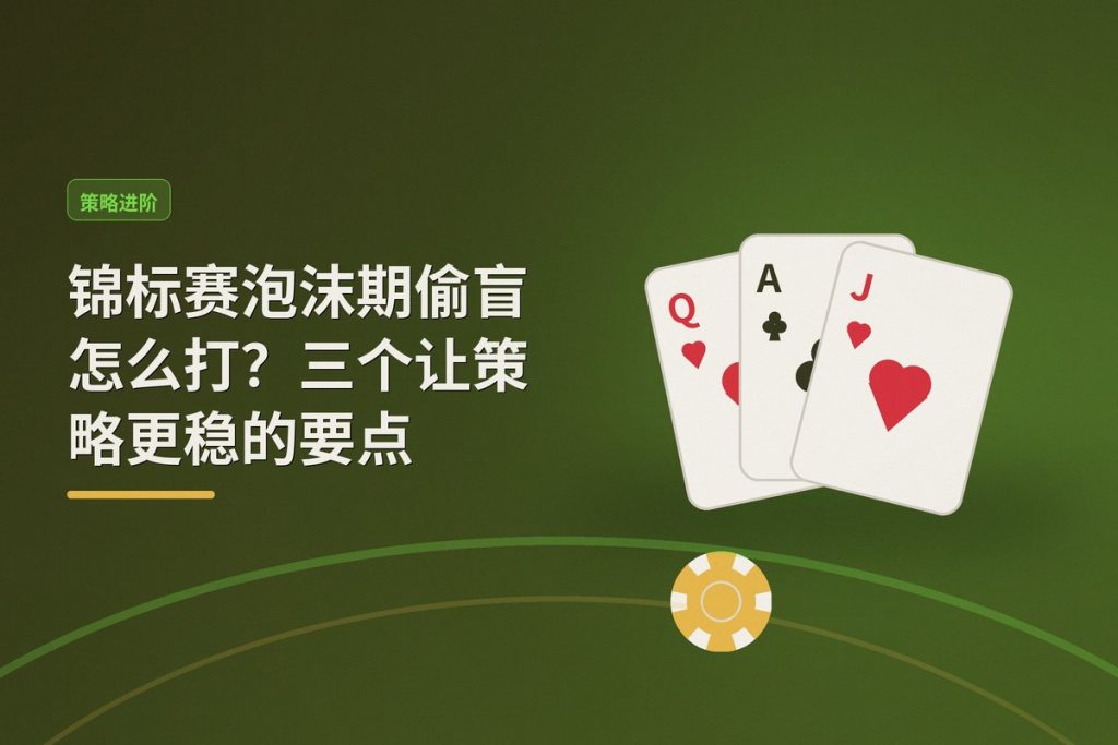 锦标赛泡沫期偷盲怎么打？三个让策略更稳的要点