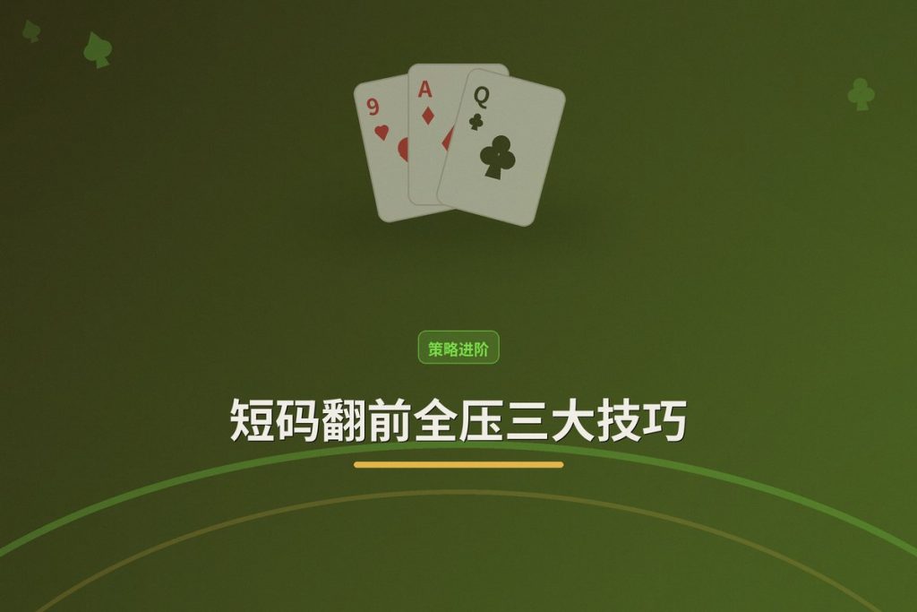 短码翻前全压三大技巧：德州牛仔短筹码怎么打更稳