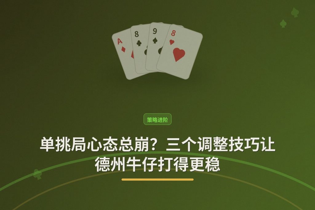单挑局心态总崩？三个调整技巧让德州牛仔打得更稳