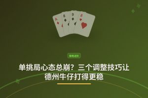 单挑局心态总崩？三个调整技巧让德州牛仔打得更稳