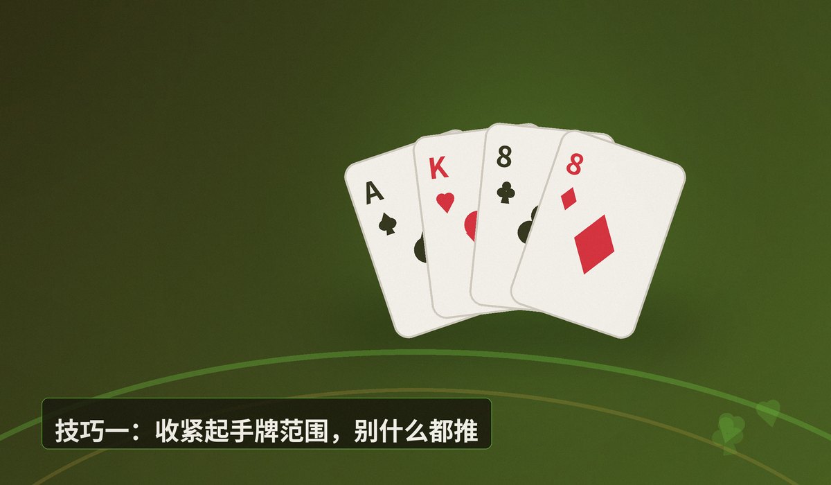 短码翻前全压三大技巧 - 短码翻前全压三大技巧：德州牛仔短筹码怎么打更稳
