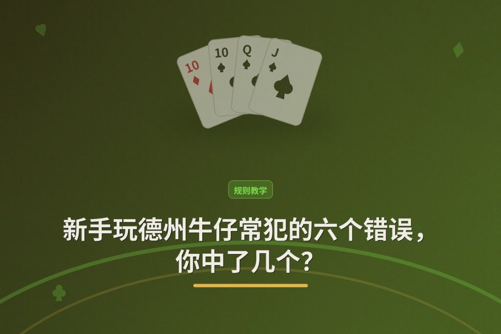 新手玩德州牛仔常犯的六个错误，你中了几个？