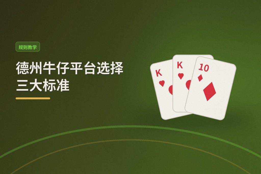 德州牛仔平台选择三大标准：安全、玩法与体验缺一不可